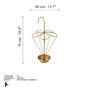 Aberto Design Paragüero de Metal Dorado